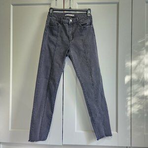 Tractr High Rise Black Sinny Jeans with Front Seam